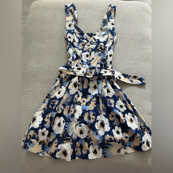 Lulus Floral Blue and White Dress - Picture 2 of 5